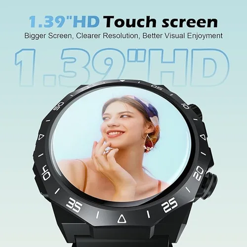 Miniatura 7 de Reloj inteligente para hombres y mujeres, reloj inteligente HD de 1.39 pulgadas con más de 112 modos deportivos, frecuencia cardíaca, monitor