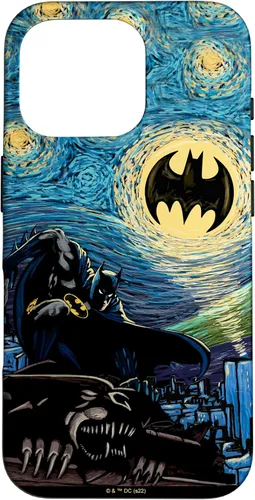 Miniatura 19 de Funda de pintura estilo noche estrellada de Batman para iPhone 13 DC Comics