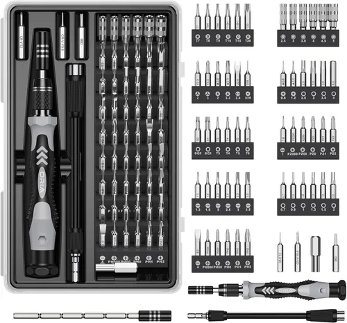 Miniatura 12 de Set de destornilladores de precisión, 60 en 1 kit de conductor magnéticos con 54 Bits, Professional Electronics – Kit de herramientas de reparación