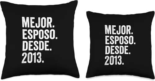 Miniatura 3 de Mejor Esposo Desde 2013 13th wedding anniversary 13 years Throw Pillow