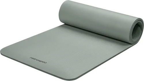 Retrospec Solana - Esterilla de yoga de 1/2 pulgada de grosor con correa de nailon para hombres y mujeres, tapete de ejercicio antideslizante para