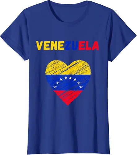 Miniatura 63 de Camiseta con la bandera venezolana con corazón de Venezuela, Negro