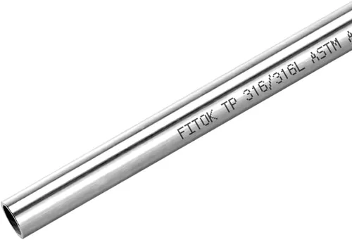 Tubo sin costuras de acero inoxidable 316/316L 1" DE × 0.065" de pared × 40" de longitud. Tubo recocido ASTM A269 (1 pieza)