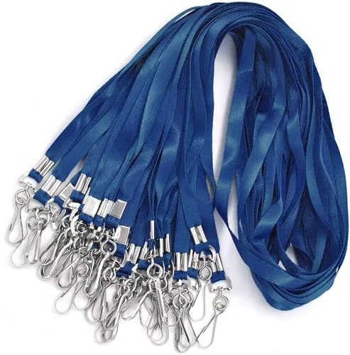 Miniatura 10 de Bird Fiy Cordones a granel para insignias de identificación, paquete de 50 unidades, cordón plano de nailon para identificación
