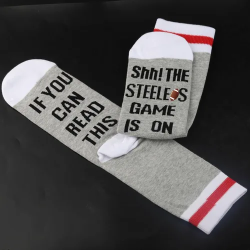Miniatura 7 de Regalo de fútbol americano, regalo divertido de cumpleaños, calcetines de fútbol novedosos, Juego Steelers, talla única