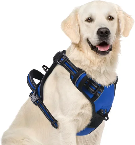 Miniatura 31 de PUPTECK Arnés para perro sin tirones para perros grandes, arnés para perro ajustable reflectante con mango de fácil control, arnés para mascotas