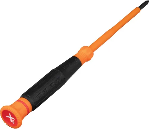 Miniatura 11 de Klein Tools 6233INS - Destornillador de precisión aislado, mini destornillador eléctrico Phillips #0, 1000 voltios, mango de agarre acolchado