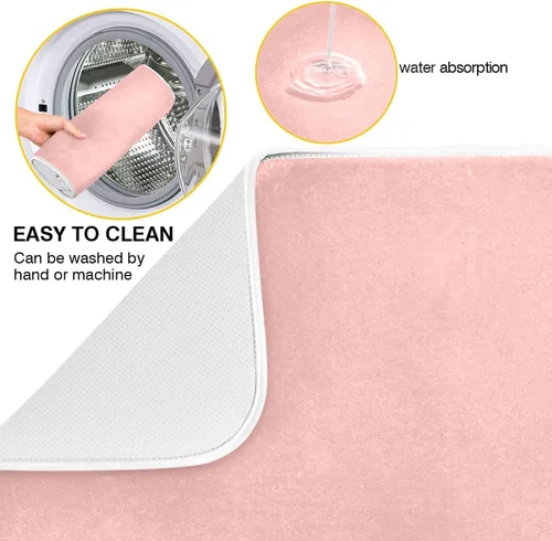 Miniatura 47 de Tapete rojo para secar platos pequeños, accesorios de cocina, tapete escurridor de platos de microfibra, resistente al calor, 16 x 18 pulgadas