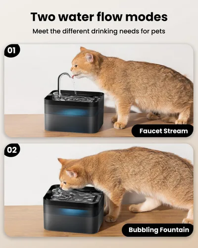 Miniatura 7 de PawPoll Fuente de agua para gatos - Fuente de agua para gatos de 2.2 L para beber