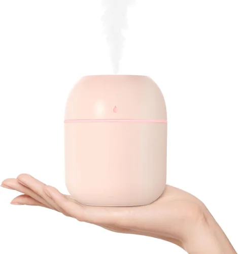 Miniatura 8 de Humidificador pequeño portátil, humidificador de escritorio personal USB para automóvil, oficina, dormitorio, apagado automático, 2 modos de niebla