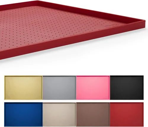 Miniatura 15 de Hubulk Tapete de alimentación para perros, 100% impermeable, mantel individual de silicona de grado alimenticio para tazones de comida y agua