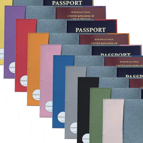 Miniatura 8 de Summer passport holder for women - Mom with Daughter and Son, Eco Leather Wallet Organizer, Personalized Cover for documents