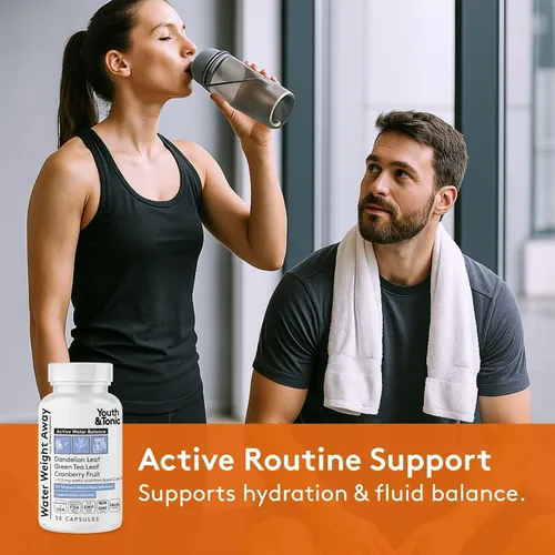 Miniatura 9 de Youth & Tonic Pastillas de agua para retención de líquidos, diurético natural para aliviar la hinchazón y el equilibrio de líquidos, soporte