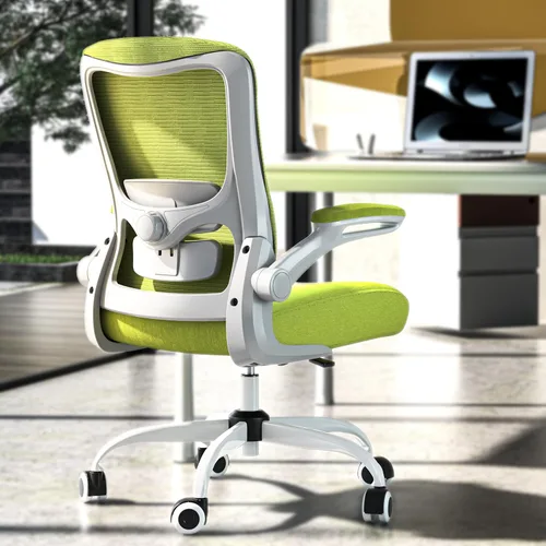 Miniatura 9 de Silla de oficina ergonómica, silla de escritorio con respaldo alto y soporte lumbar ajustable, respaldo de malla transpirable, capacidad de 330