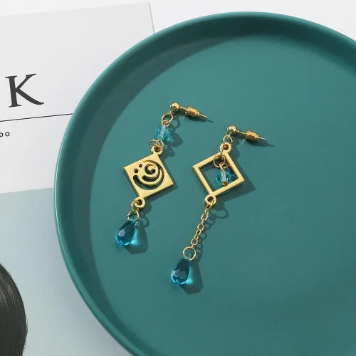 Miniatura 6 de Genshin Dangle Earrings For Women Girl - Anime Figure Element Eye Of God Anemo Vision Earrings Venti Cosplay Jewelry For Christmas Halloween