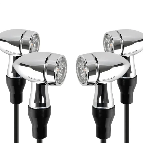 Miniatura 11 de evermotor Mini señales de giro LED cromadas CNC para motocicleta, carcasa de aluminio E32 de 12 V con hermosa superficie IP67, impermeable, aprobado