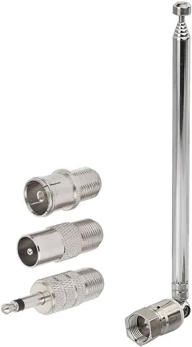 Kit de Antena Telescópica Superbat FM 75 Unbal Conector Tipo F para Radio DAB, Reemplazo de Antena para TV, Radio AM, FM, Receptor Estéreo Bose