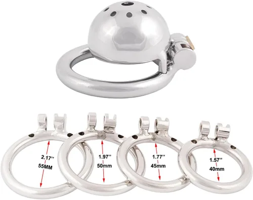 Miniatura 4 de Dispositivo de Castidad de Metal TERNENCE para Hombres, Cinturón de Castidad Cómodo con Bloqueo de Virginidad y Jaula Pequeña C240