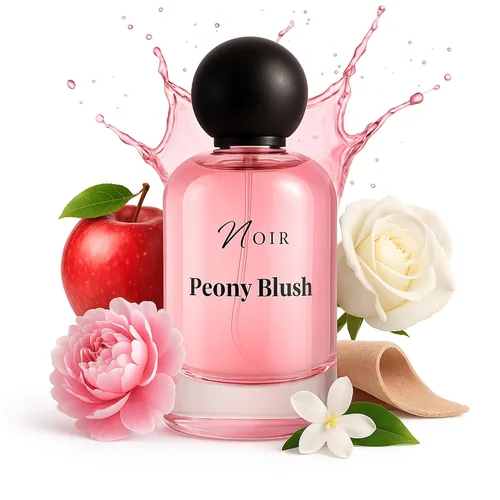 NOIR Peony Blush – Perfume Floral Romántico para Mujeres | Jugoso Manzana Roja, Peonía y Gamuza | EDP de Larga Duración – 100ml / 3.4 Fl Oz
