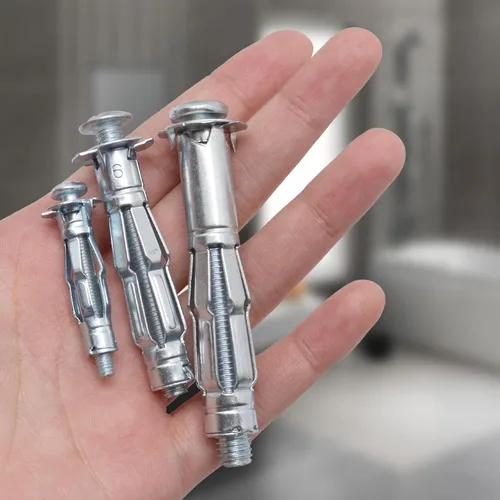 Miniatura 5 de Anclajes de Pared Huecos con Tornillos de Servicio Pesado, Pernos Molly de Acero al Carbono Galvanizado en Zinc Anclajes de Pared para Paneles