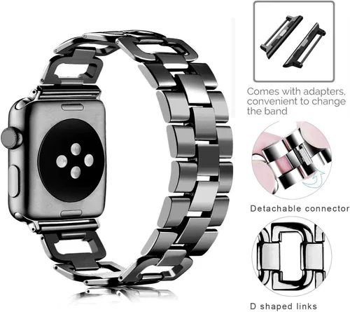 Miniatura 2 de Compatible con Apple Watch Band de 38 mm, 40 mm, 41 mm, 42 mm, 44 mm, 45 mm, 46 mm, 49 mm, correa para mujer para iwatch Series 11 10 9 8 7 6 5 4 3