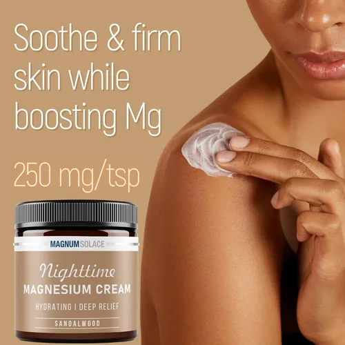 Miniatura 13 de Magnum Solace Loción de magnesio – Crema de magnesio nocturna – Aplicar a los músculos de las piernas, brazos o pecho – Cloruro de magnesio tópico