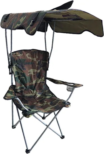 Single Person Canopy Chair Outdoor Portable Foldable Oxford Fabric Beach Fishing Seat Camo 50 * 50 * 90/120CM