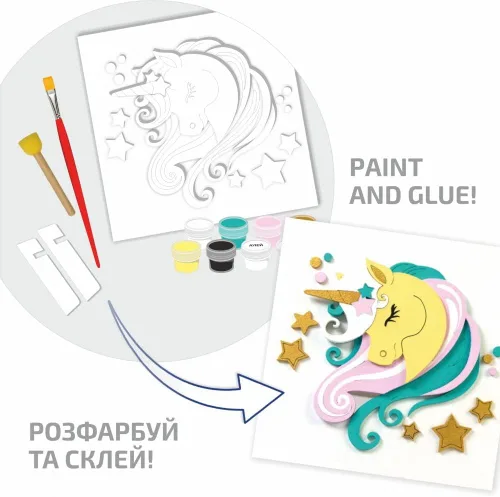 Miniatura 4 de Wise Elk ROSA Talent - Juego de pintura 3D - Unicornio estrella, tablero de fibra imprimado, 7.1 x 7.1 in, mejora la decoración de tu hogar