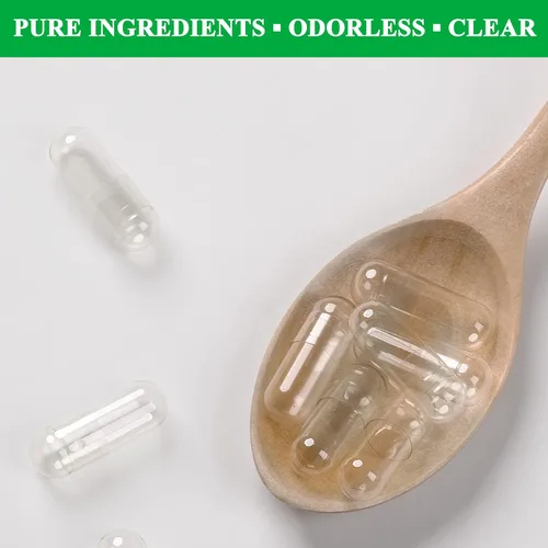 Miniatura 2 de wananfu Paquete de cápsulas vacías vegetarianas de tamaño 2 (100 unidades) con 2 cucharas de micro laboratorio, cápsulas de píldoras vegetales