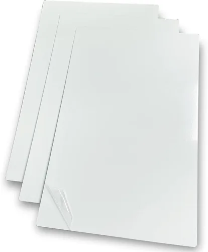 Miniatura 8 de Espacios en blanco de sublimación de aleación de aluminio 100X150X0.2.559 in 10PCS Metal Photo Signs Placas de esquinas redondas (blanco perla)