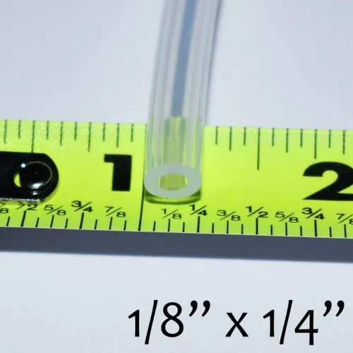 Miniatura 2 de Tubo de silicona pura - 1/8" ID x 1/4" OD - Tubo de manguera de alta temperatura sin torceduras 500F (10 pies)
