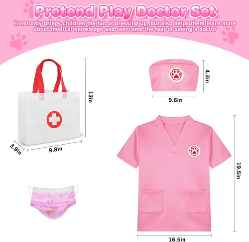 Miniatura 3 de Kit de médico de mascotas de 33 piezas para niños pequeños - Disfraz de disfraz y juego de simulación de médico con juguete para perros