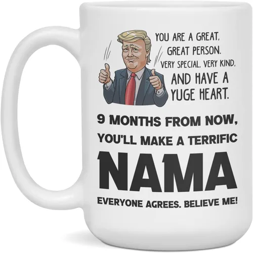Miniatura 3 de Drumpet Grandparent Pregnancy Announcement Nama Mug Baby, 11-Ounce White
