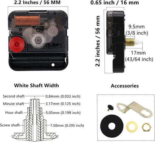 Miniatura 2 de TIKROUND Youngtown 12888 - Reloj de pared de cuarzo para bricolaje, piezas de repuesto de mecanismo de movimiento de repuesto de movimiento