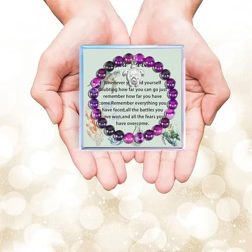 Miniatura 6 de MollyQueen Pulsera de tortuga marina, regalos para amantes de las tortugas, regalos de tortuga marina, joyería inspiradora de Navidad, regalo