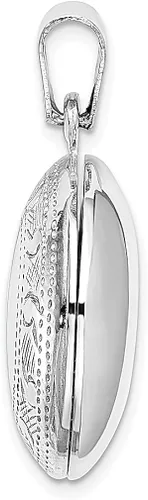 Miniatura 2 de Colgante de plata de ley 925 con borde circular, dije en forma de dije de joyería fina para mujer, regalos para ella