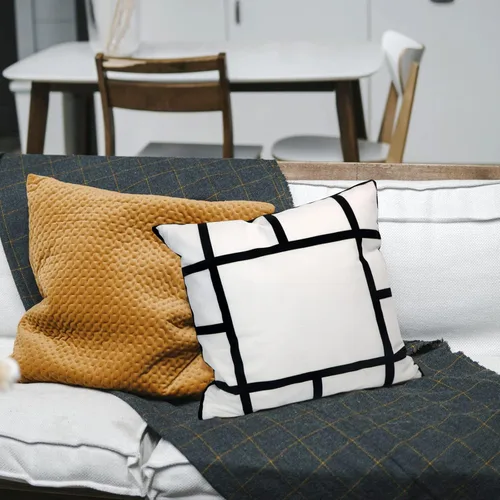 Miniatura 7 de 4 piezas de fundas de almohada de celosía en blanco para sublimación, fundas de cojín, fundas de almohada de 13 paneles para impresión