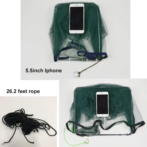 Miniatura 4 de ZffXH 1/2 PCS trampa de cebo de pesca plegable para peces pececillos cangrejo
