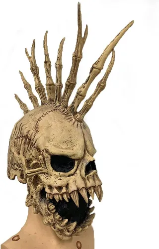 Miniatura 3 de Máscara de zombi aterrador muerto viviente, espeluznante, disfraz de Halloween, fiesta de látex, accesorios de terror, máscara de fantasma, zombi