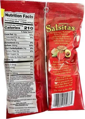Miniatura 2 de El Sabroso Salsitas Spicy Salsa - Chips redondos de tortilla, bolsas de 1.5 onzas (paquete de 12, total de 18 onzas)