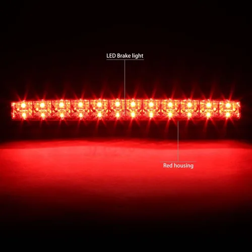 Miniatura 2 de DNA MOTORING 3BL-FRAN93-LED-RD Luz de Freno LED de Montaje Alto de Tercer Nivel con Lente Roja
