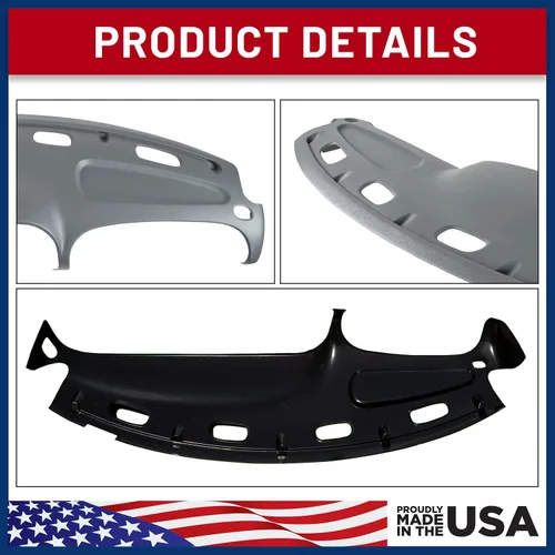 Miniatura 5 de DASHSKIN Tapa moldeada para salpicadero compatible con Dodge Ram 1500 1998 1999 2000 2001 (98-02 Ram 2500 y 3500) en gris niebla, fabricada