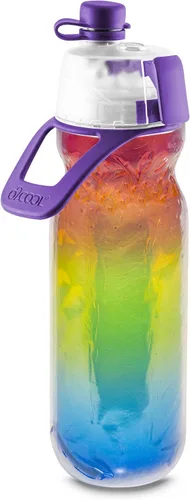 Miniatura 16 de O2COOL Mist 'N Sip botella de agua con vaporizador 2 en 1 con función de rociar y beber sin fugas con tapa de extracción (corazones)