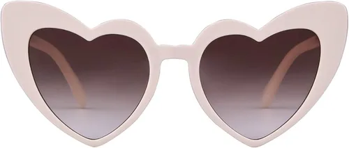 GIFIORE Gafas de sol con forma de corazón, estilo vintage, retro, de gran tamaño, con forma de corazón