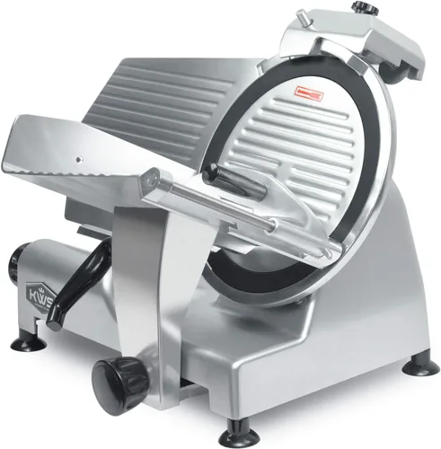 Miniatura 2 de KWS MS-12NT - Cortador eléctrico de carne de 420 W, hoja de teflón no pegajosa de 12 pulgadas, cortador de carne, queso/alimentos congelados, bajo