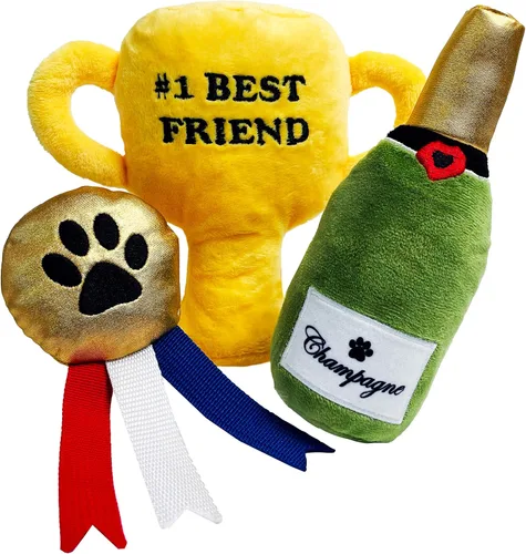 Miniatura 9 de TONBO Juguetes de peluche lindos y divertidos para perros (combo de fiesta de cumpleaños)