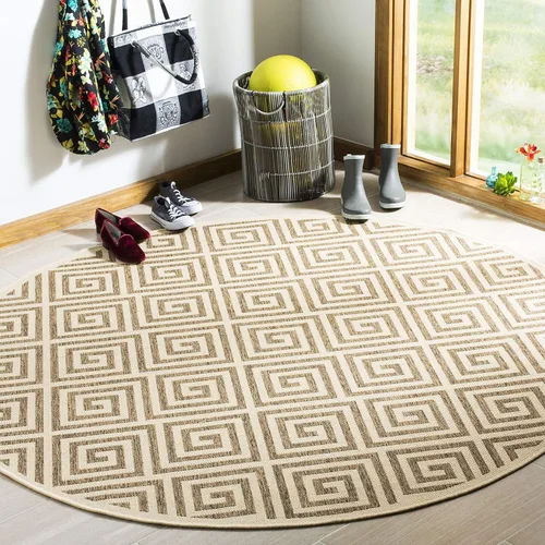 Miniatura 15 de SAFAVIEH Linden Collection - Alfombra lavable para exteriores, alfombra de pasillo de 2.2 x 8 pies, color rojo y crema, no desprende pelusa y fácil