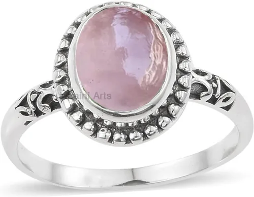 Miniatura 6 de Anillo de plata de ley 925 para mujer, anillo único de gema ovalada hecho a mano