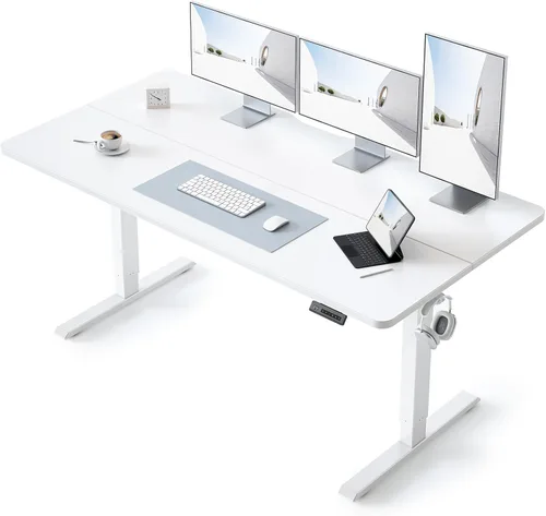 Miniatura 26 de BANTI Escritorio de pie de 48 × 24 pulgadas, ergonómico, altura eléctrica ajustable, para sentarse y ponerse de pie, escritorio de oficina para Arce