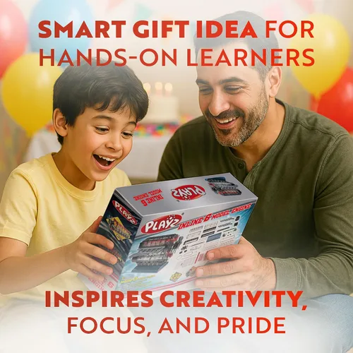 Miniatura 7 de Playz Kit de modelo de motor en línea 6: construye tu propio motor STEM en línea 6 pequeño que funciona para adultos y niños de 10 a 12 años, kit